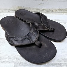 Reef Sandals Mens 12 Flip Flop Thong Brown Sl...