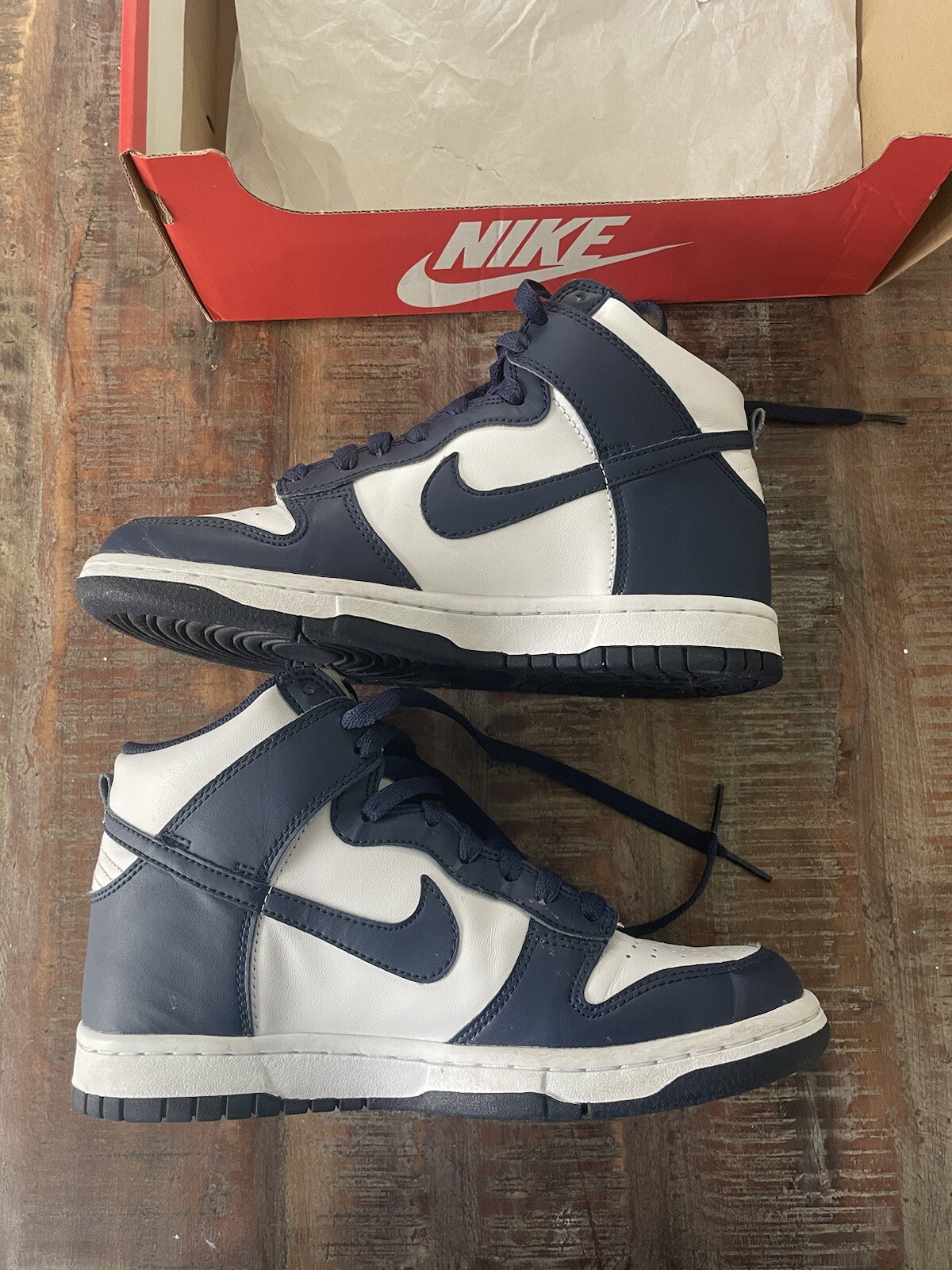 Navy Blue Dunks High (5.5Y)