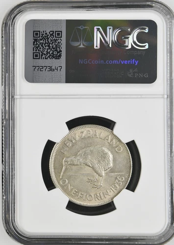 New Zealand - 1936 - Florin - KM4 - NGC AU58 - 6863982-005