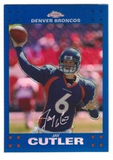2007 TOPPS CHROME BLUE REFRACTOR #TC4 JAY CUTLER BRONCOS MINT