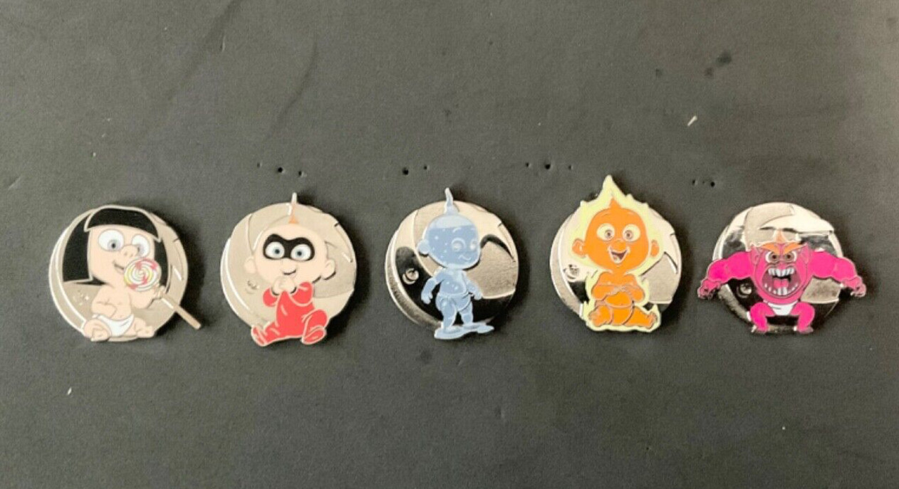 Disney 2024 DLR Hidden Mickey Jack Jack the Incredibles Mystery Pin Set