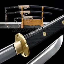 1095 Carbon Steel Sharp Tactical Sword Outdoor Survival Katana Wakizashi Tanto