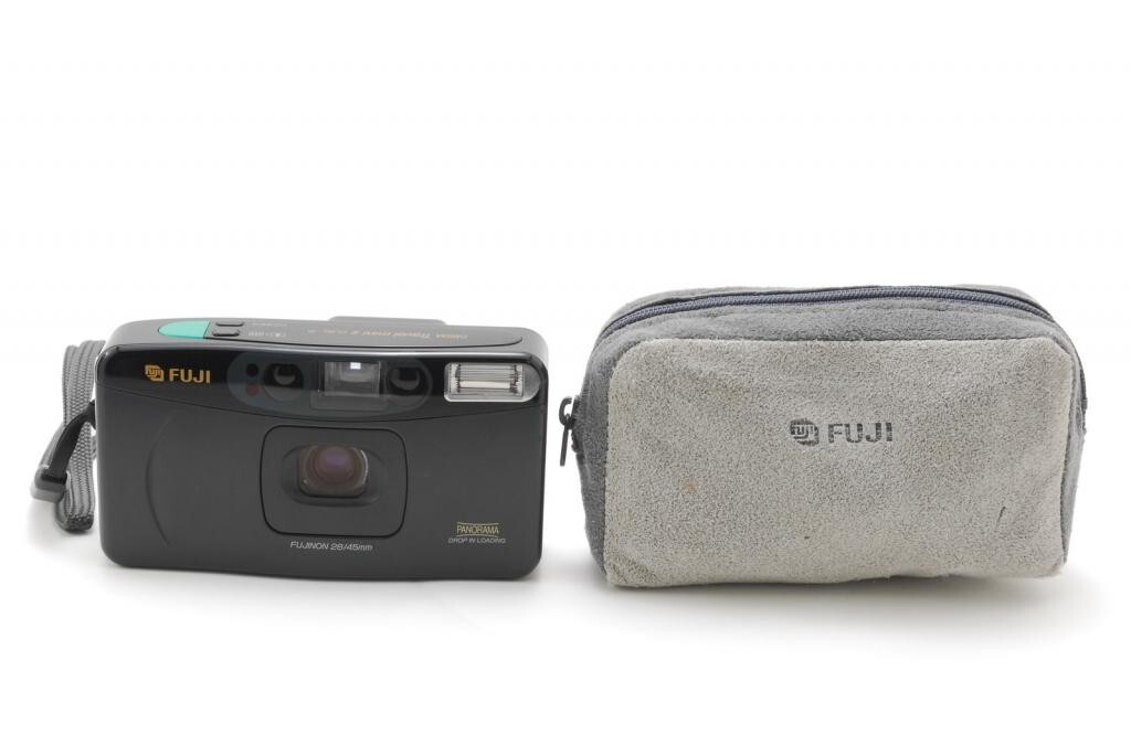 MINT Fuji CARDIA Travel mini II Dual-P Point & Shoot Film Camera with Case JAPAN