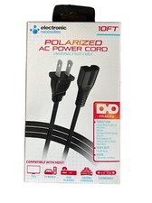 Universal Polarized AC Power Cord 2 Slot 18 AWG