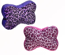 Zanies Vibrant Leopard Bone Dog Toy Squeaker Squeaky Toys Plush
