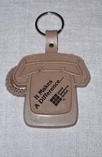 VINTAGE UNITED TELEPHONE SYSTEM KEYCHAIN ROTARY DIAL PHONE TELEPHONE SHAPED