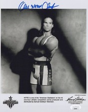 American Gladiators 8x10 photo of Nitro signed by Dan Clark JSA COA