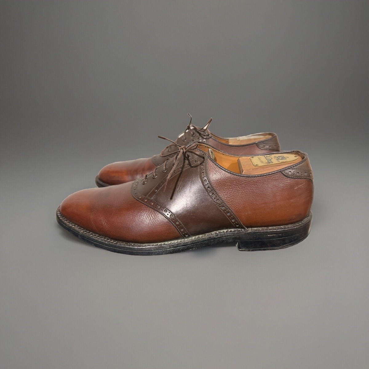 Barrie LTD Leather Brown Two Tone Saddle Shoes Men's Size 10.5 B/D