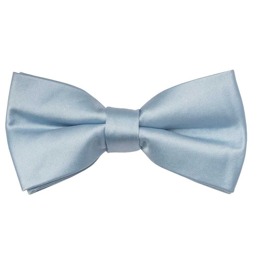 Pre Tied Light Blue Satin Boys Bow Tie Age 4-7 Wedding Formal Prom Dickie Bow