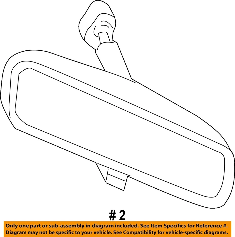Used Front Center Interior Rear View Mirror fits: 2017 Ford Edge automatic dimmi Foto 4 de 4