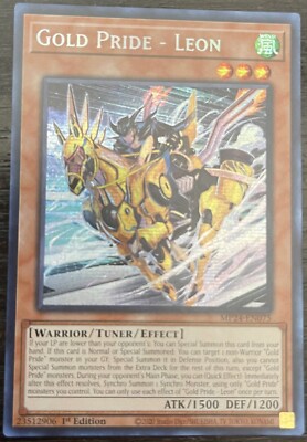 Yugioh! Gold Pride - Leon MP24-EN075 Prismatic Secret Rare 1st Edition |  eBay
