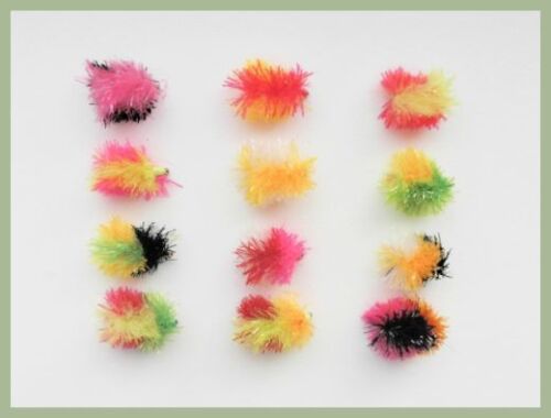 Blob Flies, 12 Pack Two & Three Tone Colours, Size 10, Egg Trout Flies. Fishing - Picture 1 of 17