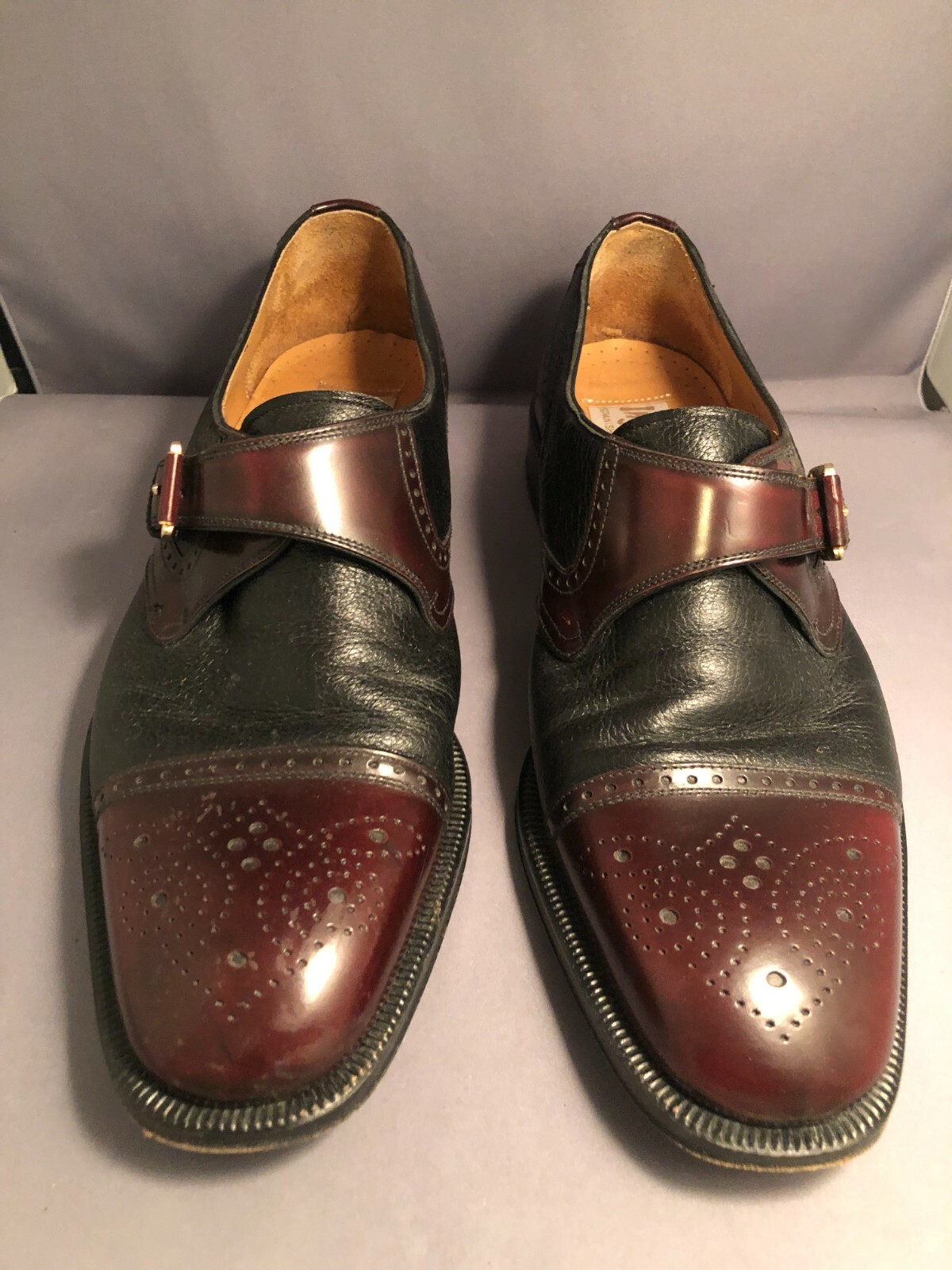 burgundy leather men's dress shoes size 