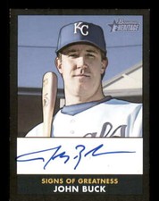2007 Bowman Heritage Signs of Greatness Black John Buck Autograph/Auto 45/52