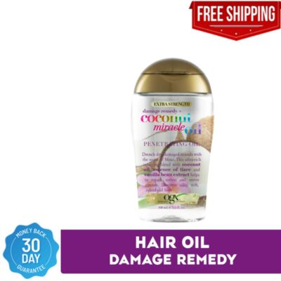 OGX Extra Strength Damage Remedy + Coconut Miracle Oil Penetrating Hair Oil Tre