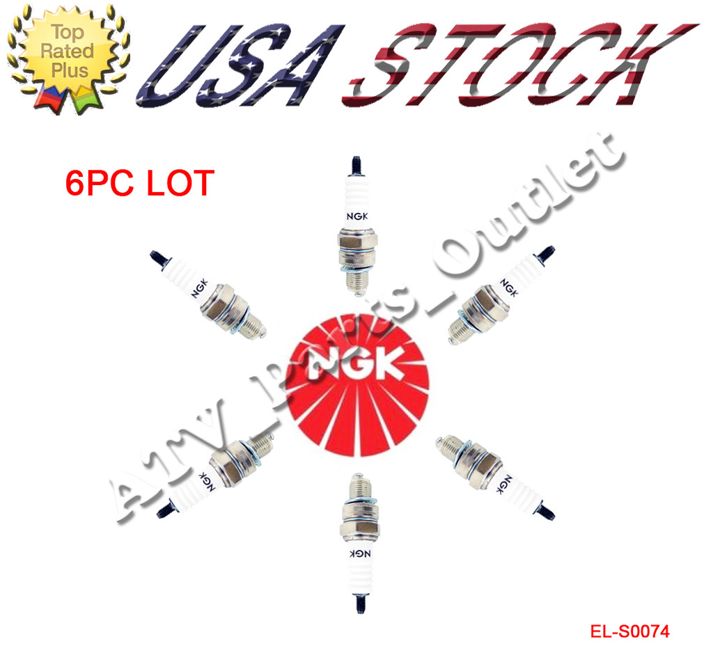 Set of 6 NGK Standard Non-Resistor Spark Plug 4629 C7HSA for 50cc 110cc  ATV