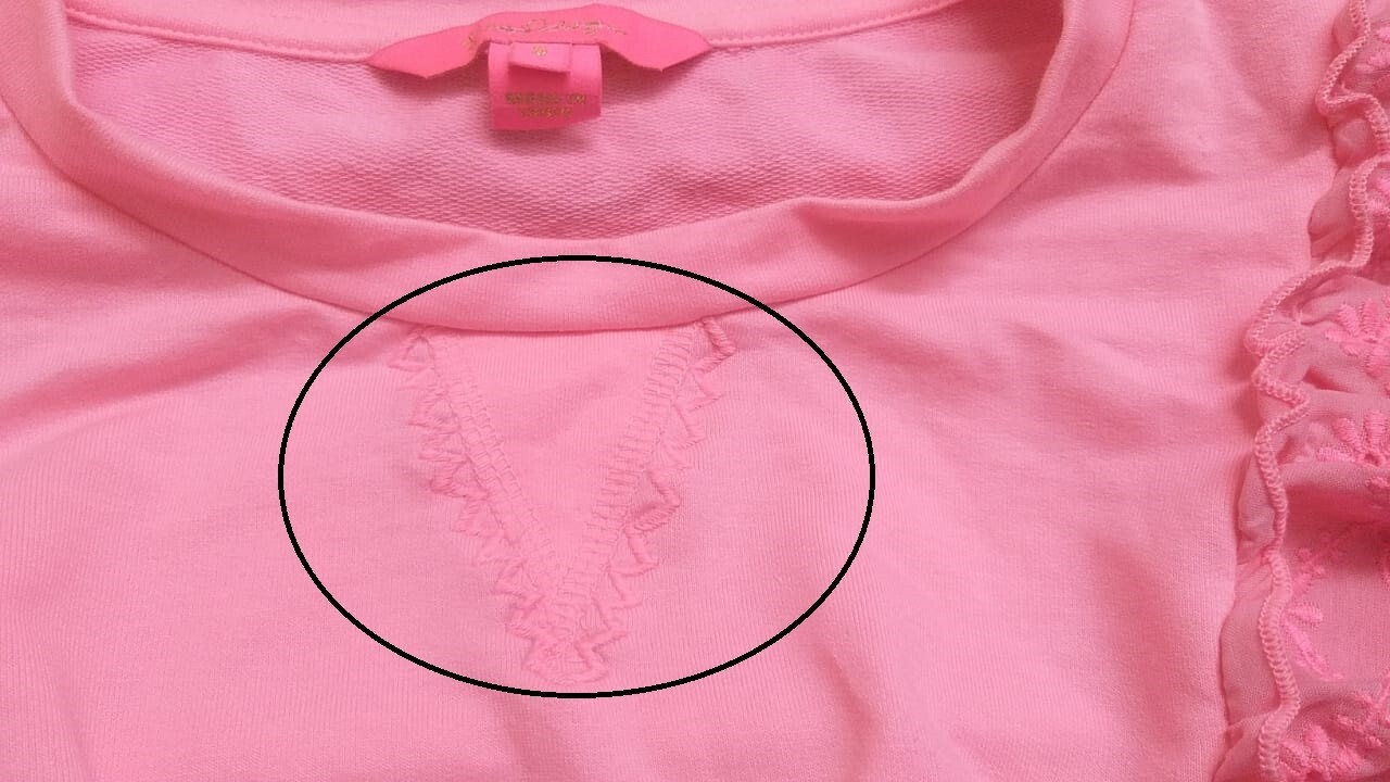 Lilly Pulitzer Deva Ruffle Eyelet Embroidered Sweatshirt Pullover Top S ...