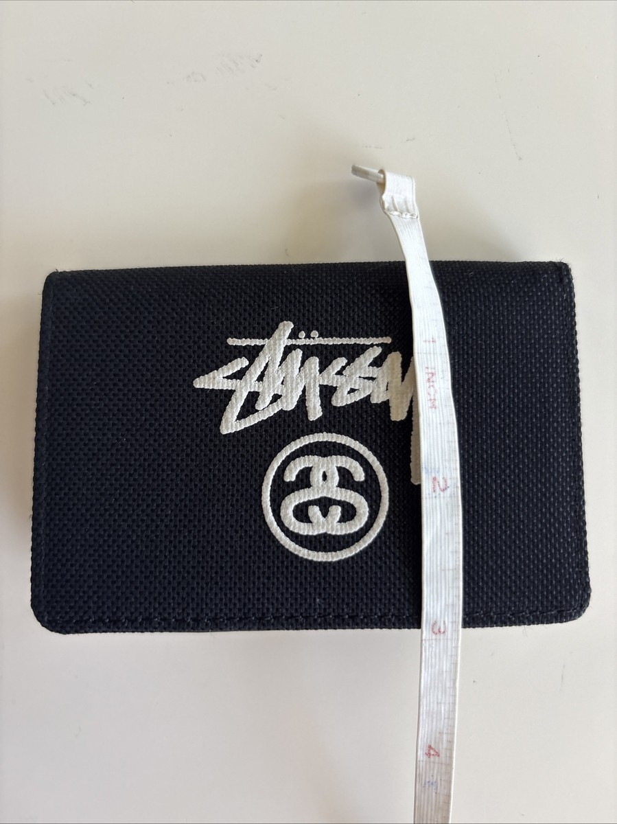 Stussy Card Holder Wallet Lather Black | eBay