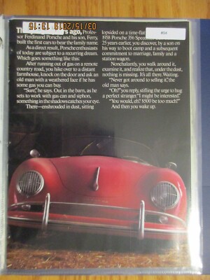 PorscheAdv#94 Advertisement 1986 Porsche Through The Years SUPER 12 page Booklet