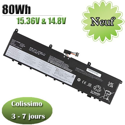 Batterie ThinkPad X1 Extreme Gen 1 de haute qualité avec architecture interne sécurisée