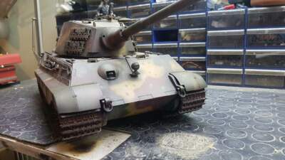 1/16 Scale Vintage Tamiya King Tiger Tank Pro painted