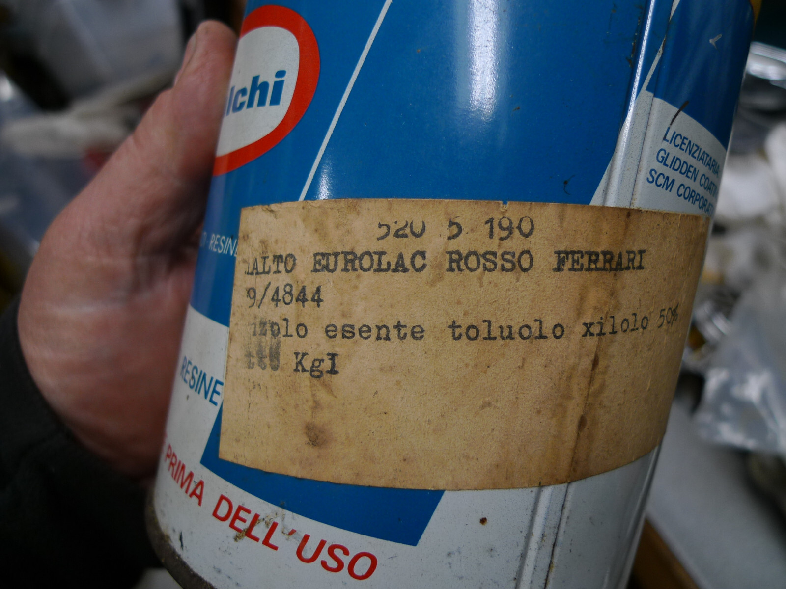 NOS FERRARI CAN OF VINTAGE RACING RED PAINT
