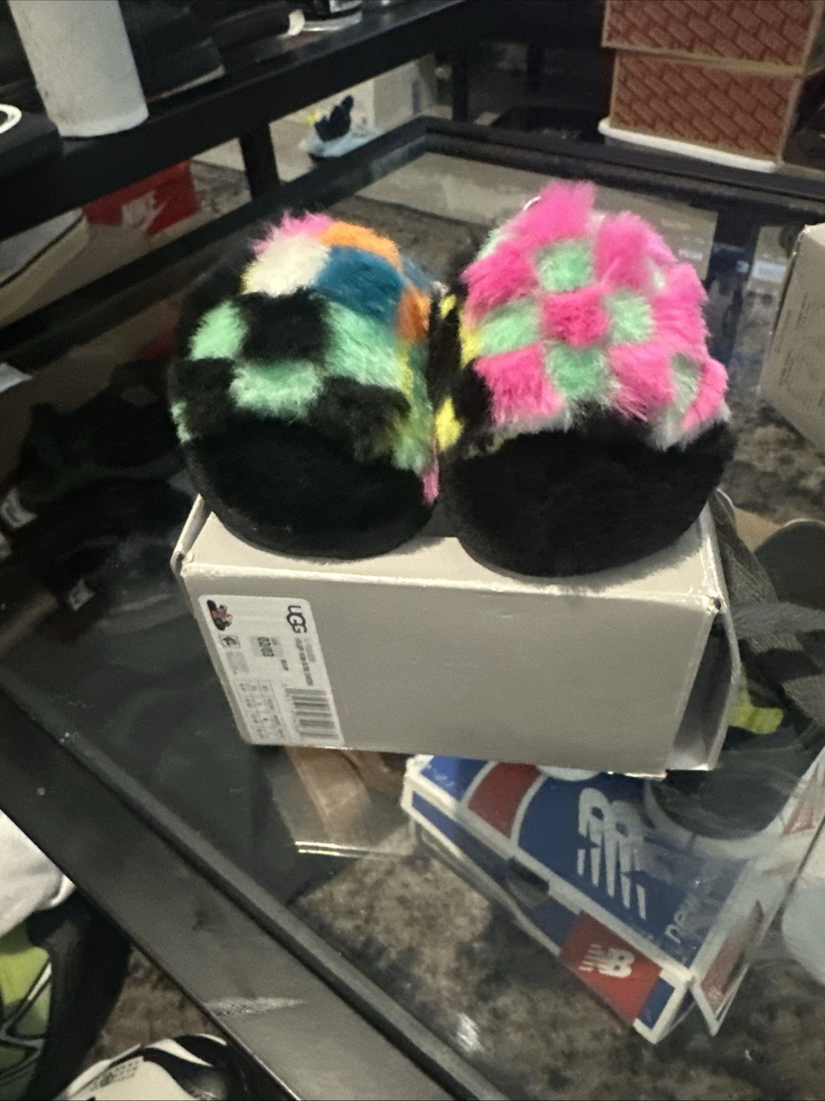 UGG Fluff Yeah Slide Checks Baby Size 02/03