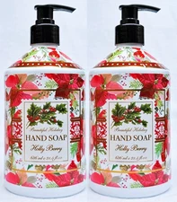 2 Home Body Co HOLLY BERRY Hand Soap Wash Liquid 21.5 oz