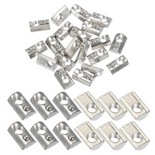 4040 Series M8 t Slot Nuts Roll-in Spring Ball Loaded Elastic Nuts Silver 20pcs
