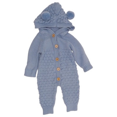 Strampler, Größe: 110, Blau, Sonstiges, Mädchen, Zopfstrick #zzY