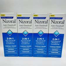 4x Nizoral Anti-Dandruff 2-In-1 Shampoo  Conditioner 14oz Each EXP 02/2027 