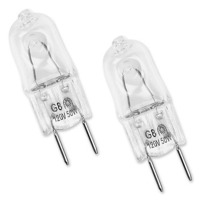 2-Pack G8 Halogen Light Bulbs, Light Bulb Lamp for GE Microwave Oven 120V 50W...