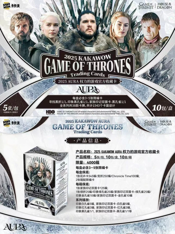 2025 KAKAWOW Game Of Thrones Collection Trading Card Sealed Box Booster Box - Image 2 of 4