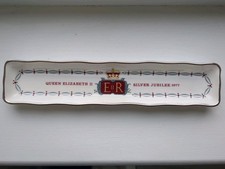 Queen Elizabeth 11 Pin/ Mint Dish/Tray Silver Jubilee 1977 Hammersley Bone China