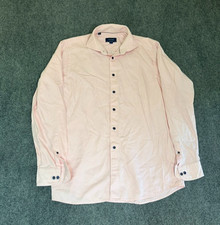 Eton Contemporary Pink Long Sleeve 100 Cotton Dress Shirt Size 16.5 /42 L