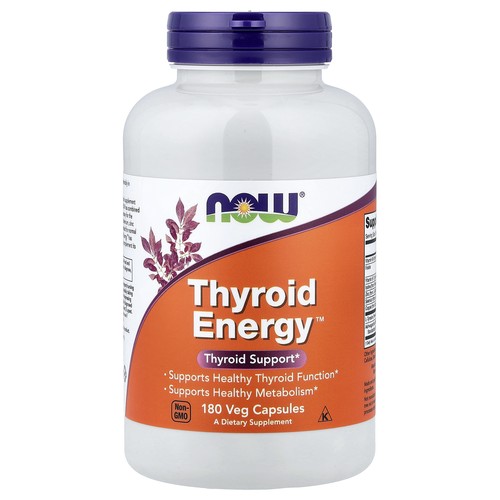 Now Foods Thyroid Energy 180 Veg Capsules GMP Quality Assured, Kosher