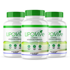  3 Pack LipoVive Capsules, LipoVive Weight Loss Pills Advanced Formula 180 Caps