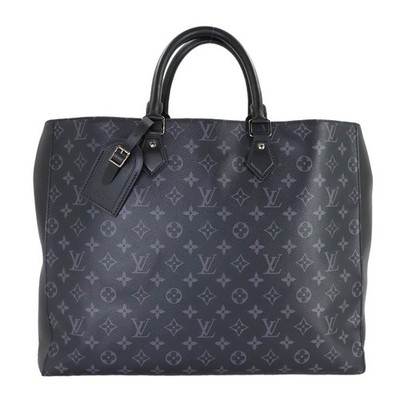 LOUIS VUITTON Monogram Eclipse Grand Sac Tote Bag Schwarz M44733 Handtasche 9...