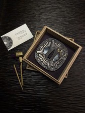 Kamon motif large inlay Umetada Tsuba for Koshirae fittings, Edo antique, #387