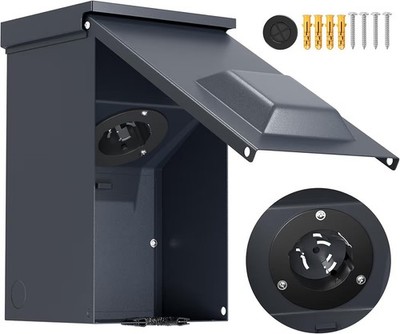 Joinfworld 50 Amp Generator Inlet Box NEMA SS2-50P 125/250V 12500W Receptacle 