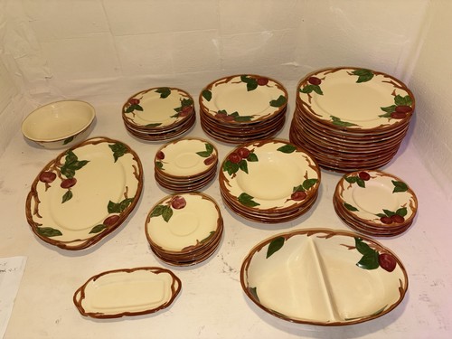 Franciscan Apple USA 56+Pc  Saucers Plates Bowls Servers