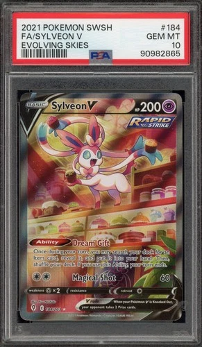 Pokemon Sylveon V Evolving Skies Full Alt Art #184 PSA 10 Gem Mint