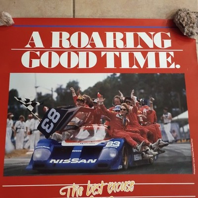1988 Nissan Grand Prix Poster IMSA #83 GTP-ZX Turbo Original