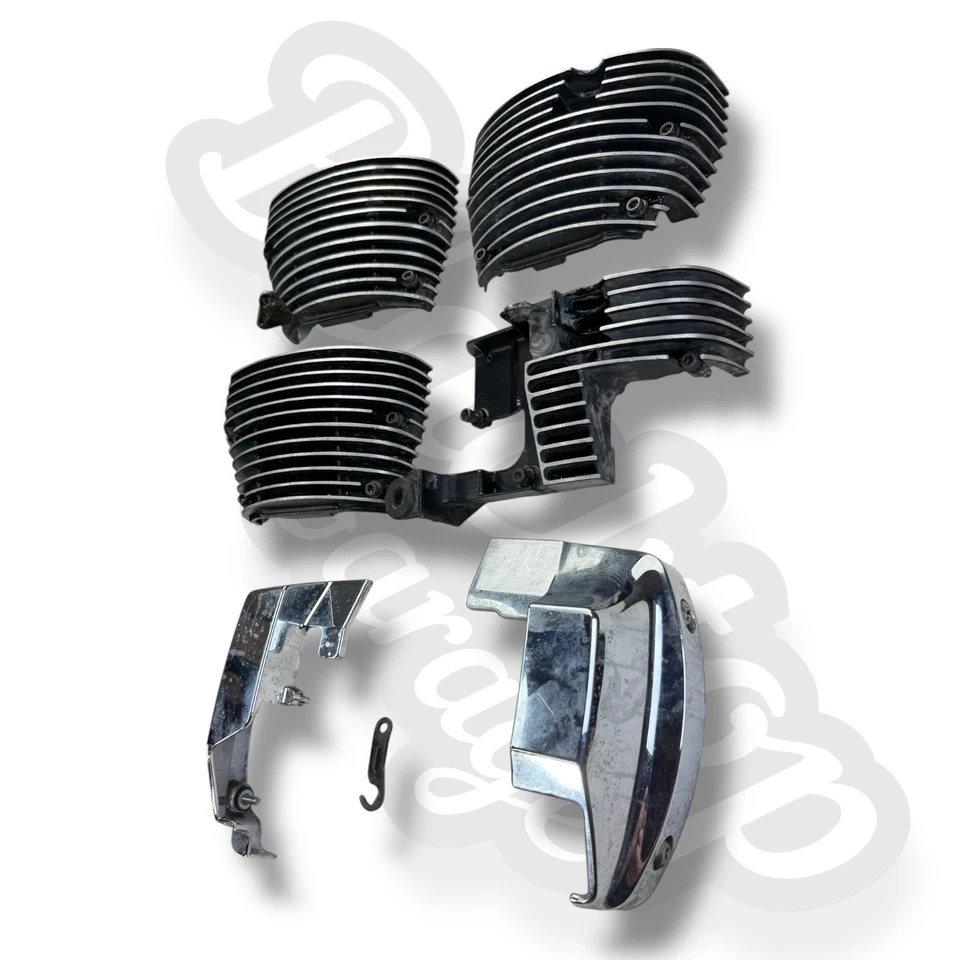 03 Honda Shadow Spirit 750 OEM Motor Extremo Superior Todo Cilindro Aleta Cubierta Cromo Foto 3 de 4