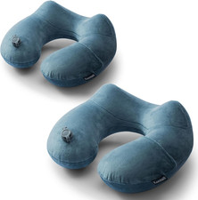 Inflatable Travel Neck Pillow For Airplane Long Flights 2 Pack