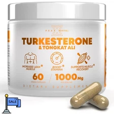 Turkesterone 1000 Mg Natural Capsules Supplement Muscle Growth & Recovery 60 pcs