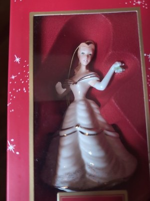 RARE DISNEY LENOX SHOWCASE BEAUTY AND THE BEAST ''BELLE'' ORNAMENT FIGURINE BOX 