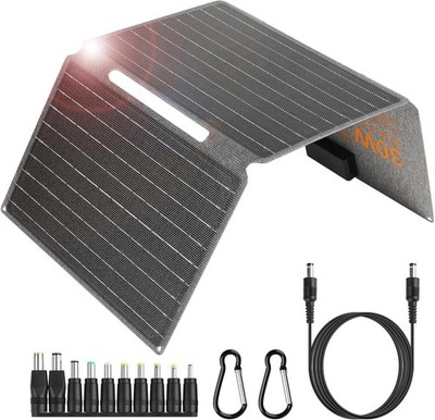 30W Foldable Solar Panel with Type-C USB 3.0 and DC Outputs 23.1% High 