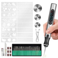 Cordless Engraving Pen USB Rechargable 34 Bits Mini Electric DIY Portable Tool