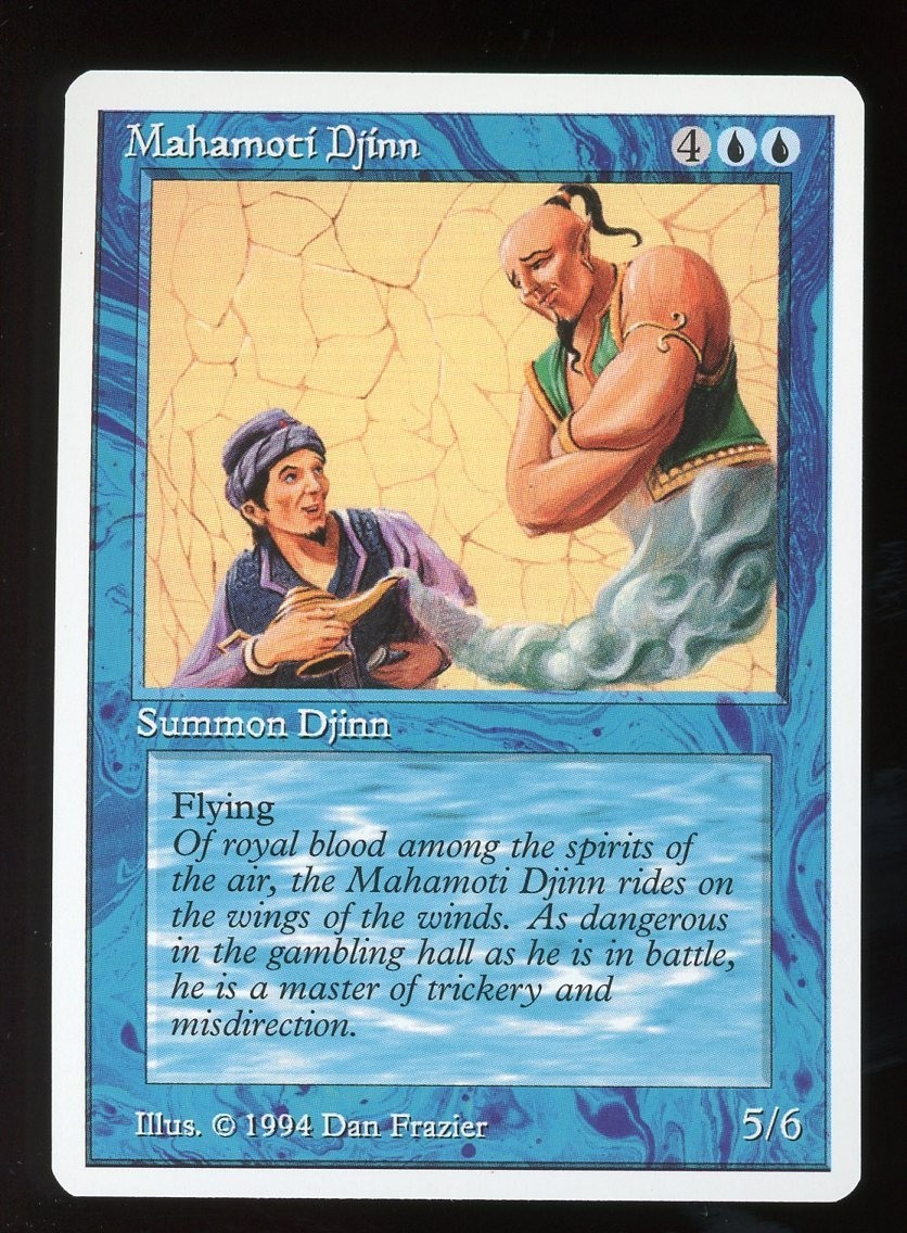 NEAR MINT+ Summer Magic Mahamoti Djinn ~ Vintage MTG ~ RARER than Alpha!!!